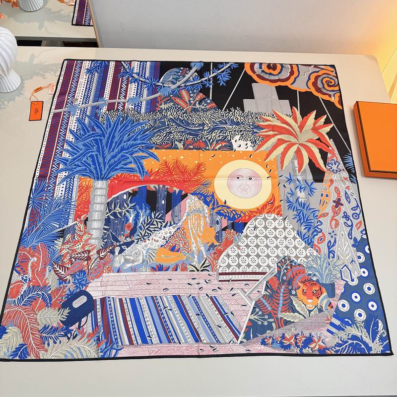 Hermes silk scarf hm (295)