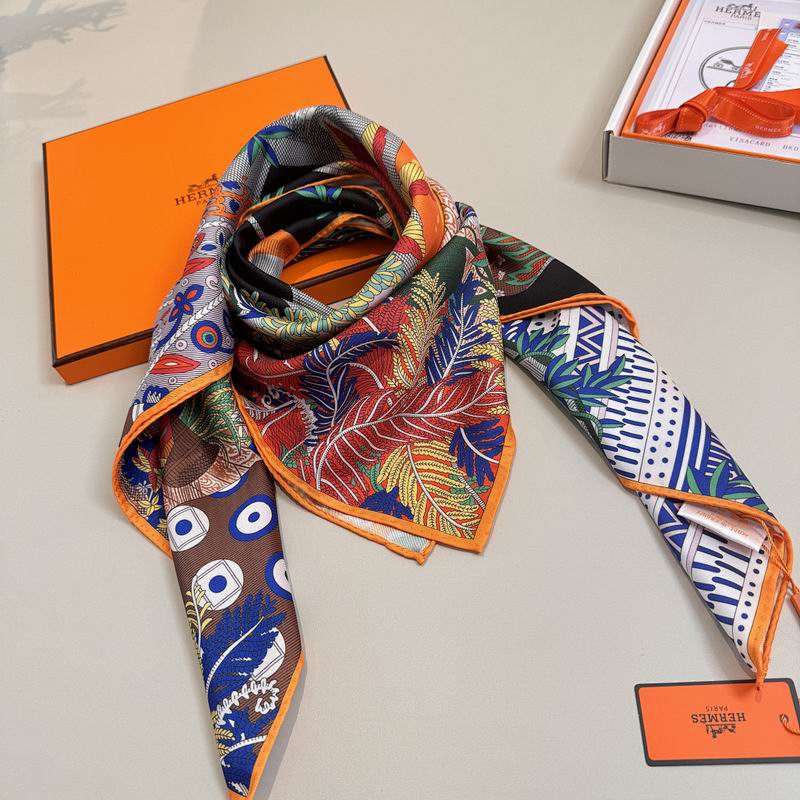 Hermes silk scarf hm (297)
