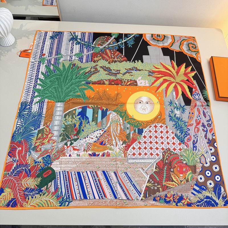 Hermes silk scarf hm (298)