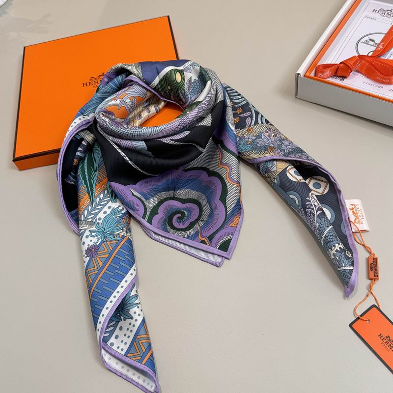 Hermes silk scarf hm (300)