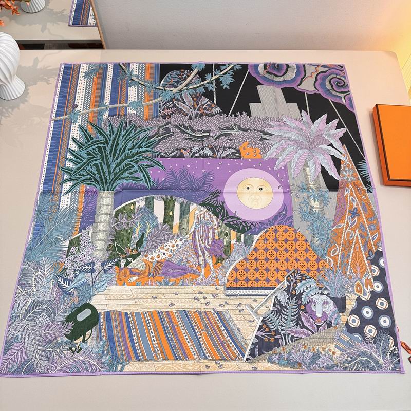 Hermes silk scarf hm (301)