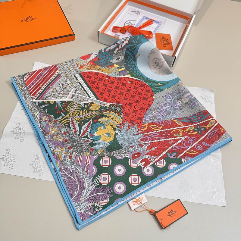 Hermes silk scarf hm (302)