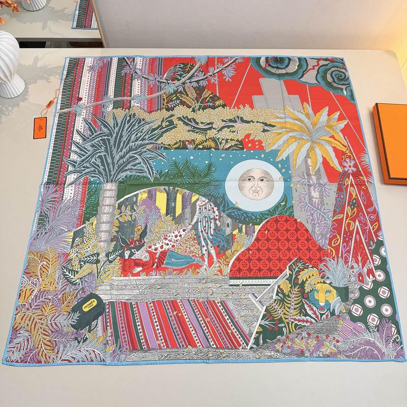 Hermes silk scarf hm (304)
