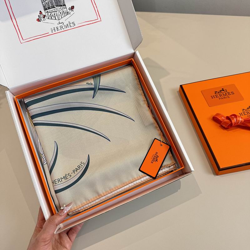 Hermes silk scarf hm (309)