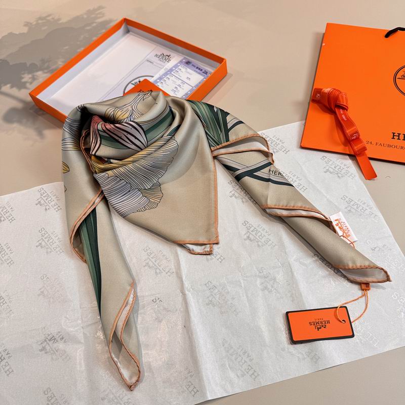 Hermes silk scarf hm (310)