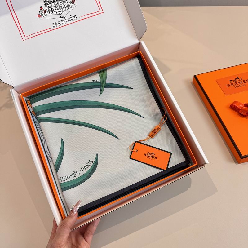 Hermes silk scarf hm (318)