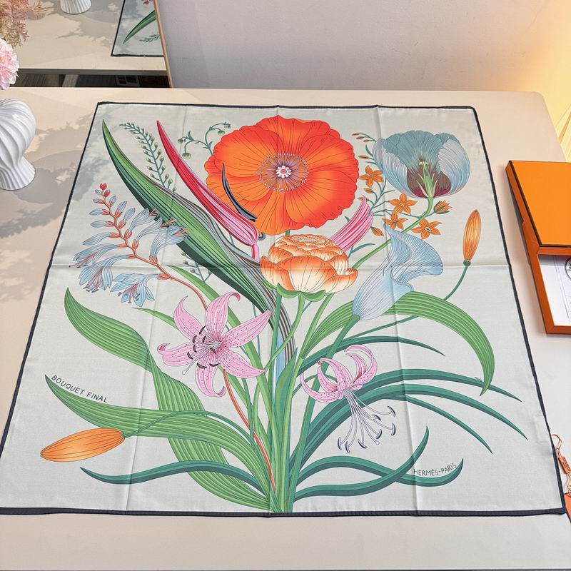 Hermes silk scarf hm (320)