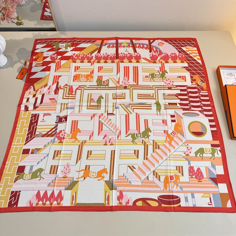 Hermes silk scarf hm (327)