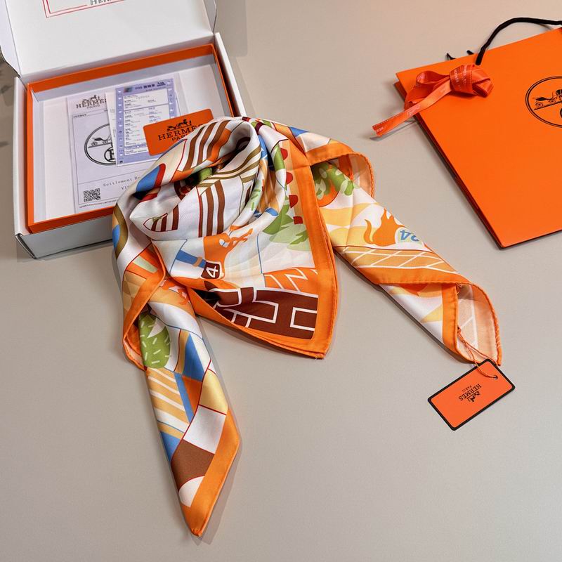 Hermes silk scarf hm (332)