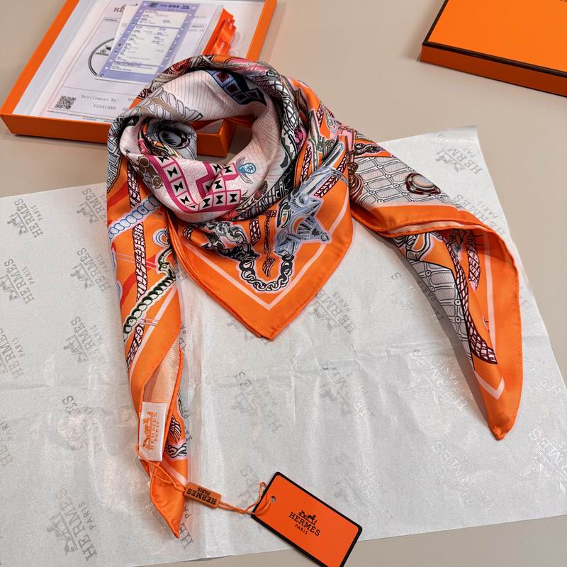 Hermes silk scarf hm (339)
