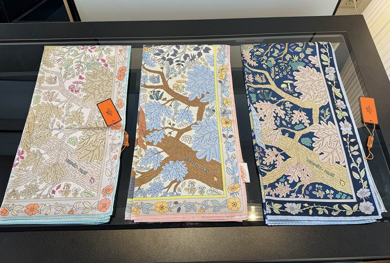 Hermes silk scarf hm (344)