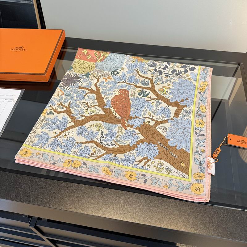 Hermes silk scarf hm (345)