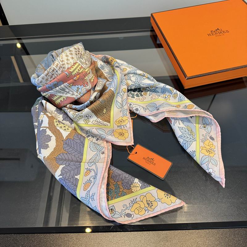 Hermes silk scarf hm (346)