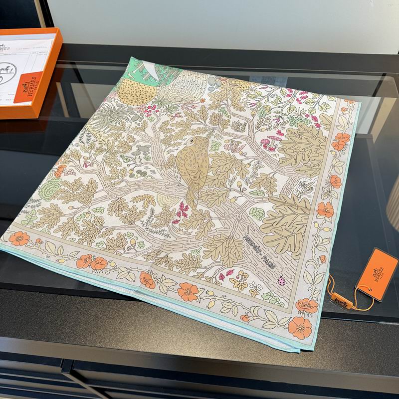 Hermes silk scarf hm (351)