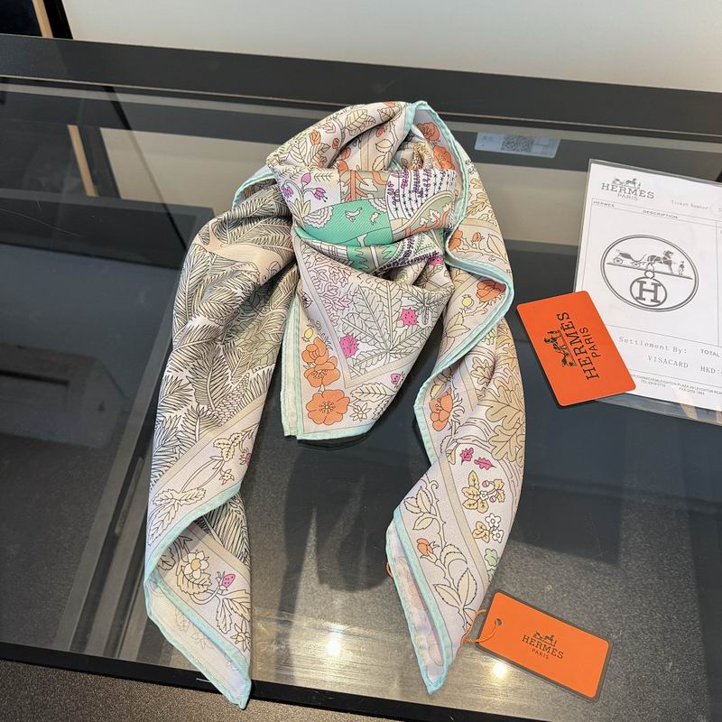 Hermes silk scarf hm (352)
