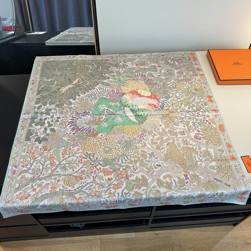 Hermes silk scarf hm (353)