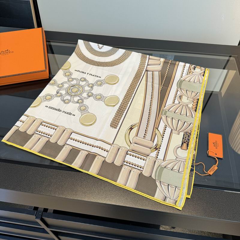 Hermes silk scarf hm (377)