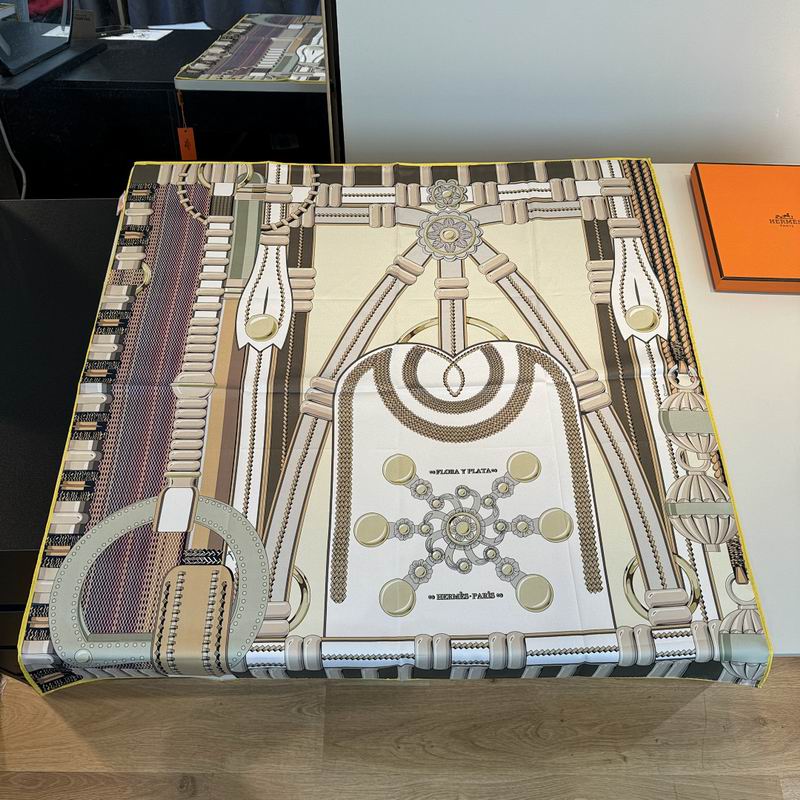 Hermes silk scarf hm (379)