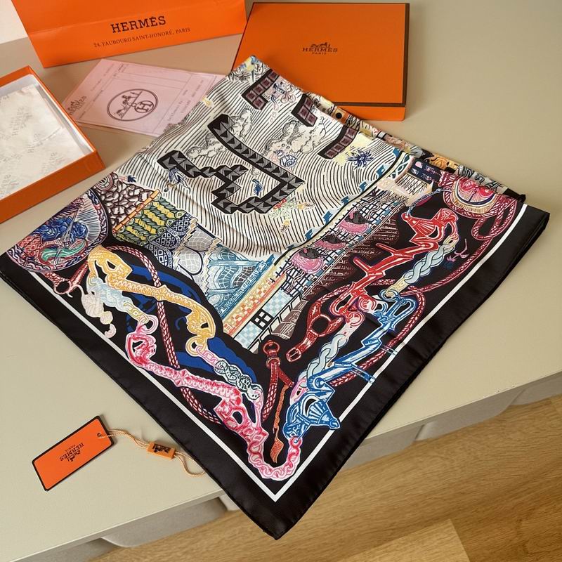 Hermes silk scarf hm (38)