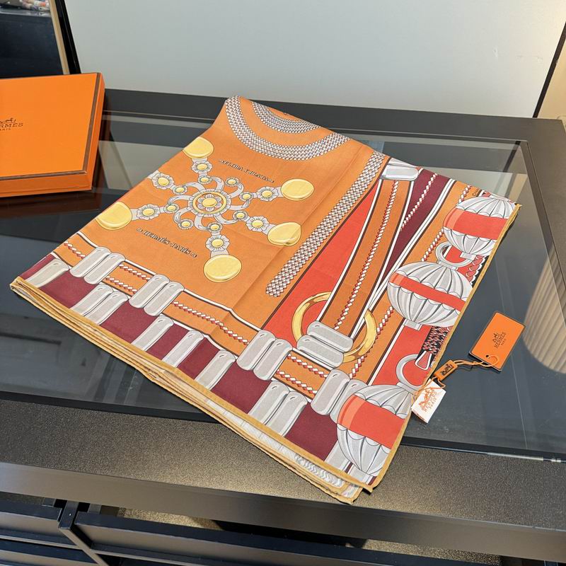 Hermes silk scarf hm (380)