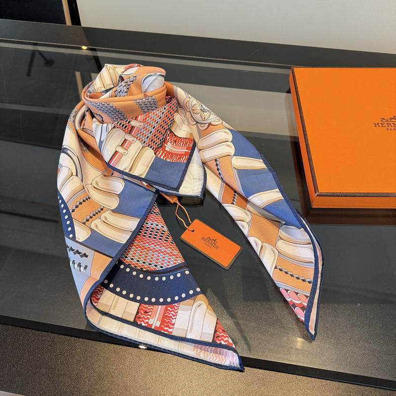 Hermes silk scarf hm (387)