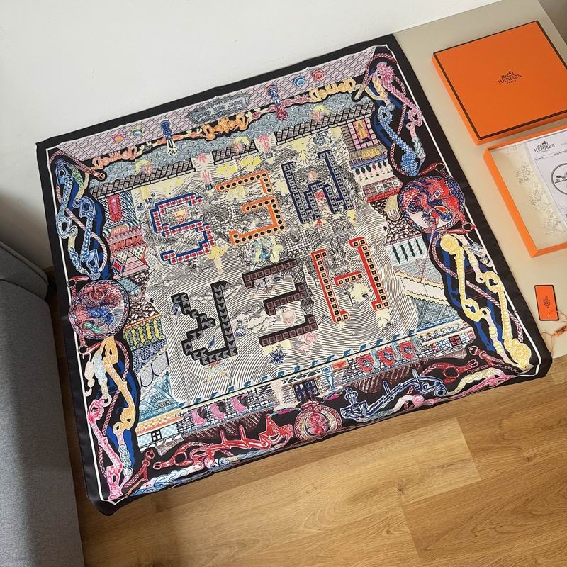 Hermes silk scarf hm (40)