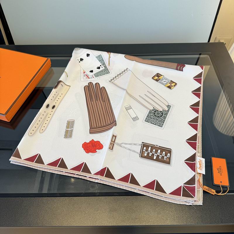 Hermes silk scarf hm (406)