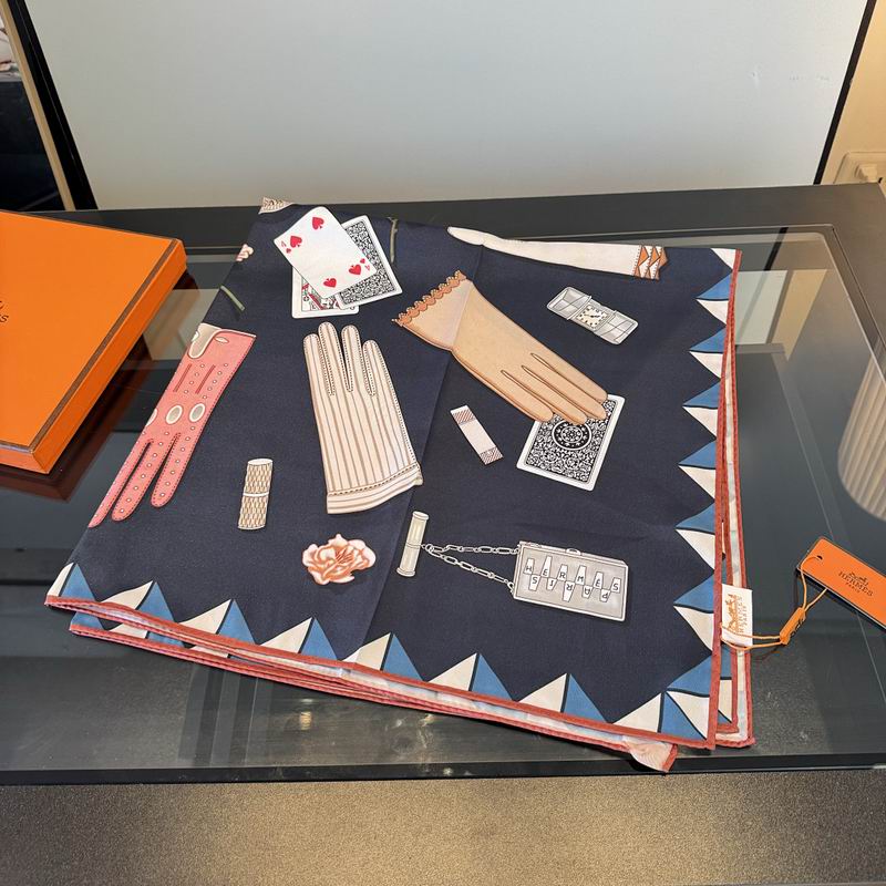 Hermes silk scarf hm (409)