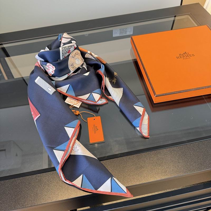 Hermes silk scarf hm (410)