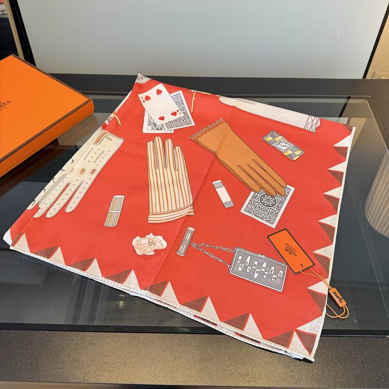 Hermes silk scarf hm (415)