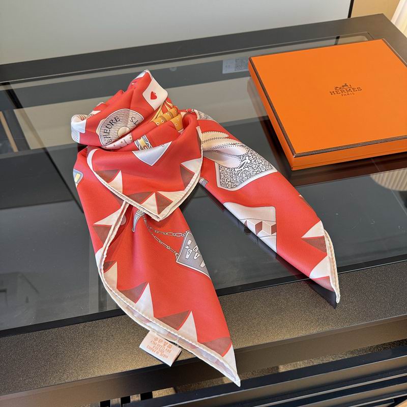 Hermes silk scarf hm (416)