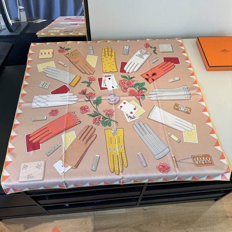 Hermes silk scarf hm (420)