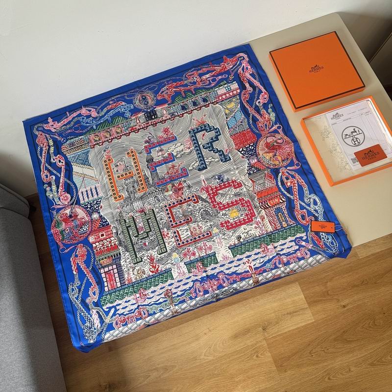 Hermes silk scarf hm (43)