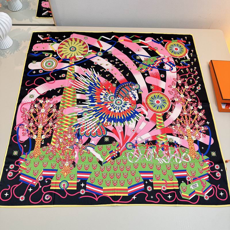Hermes silk scarf hm (430)