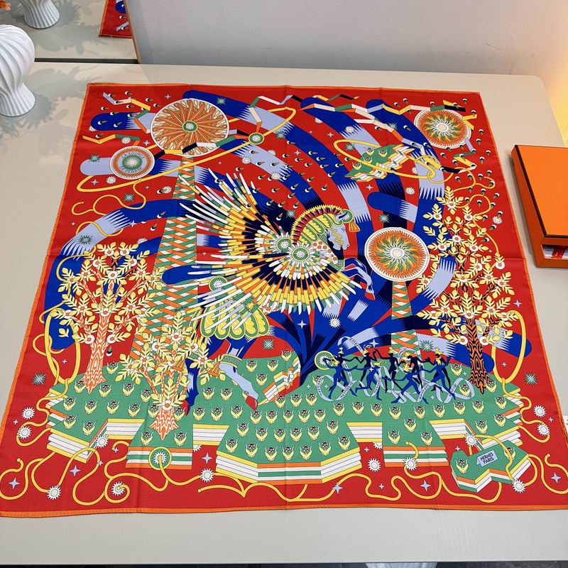 Hermes silk scarf hm (433)
