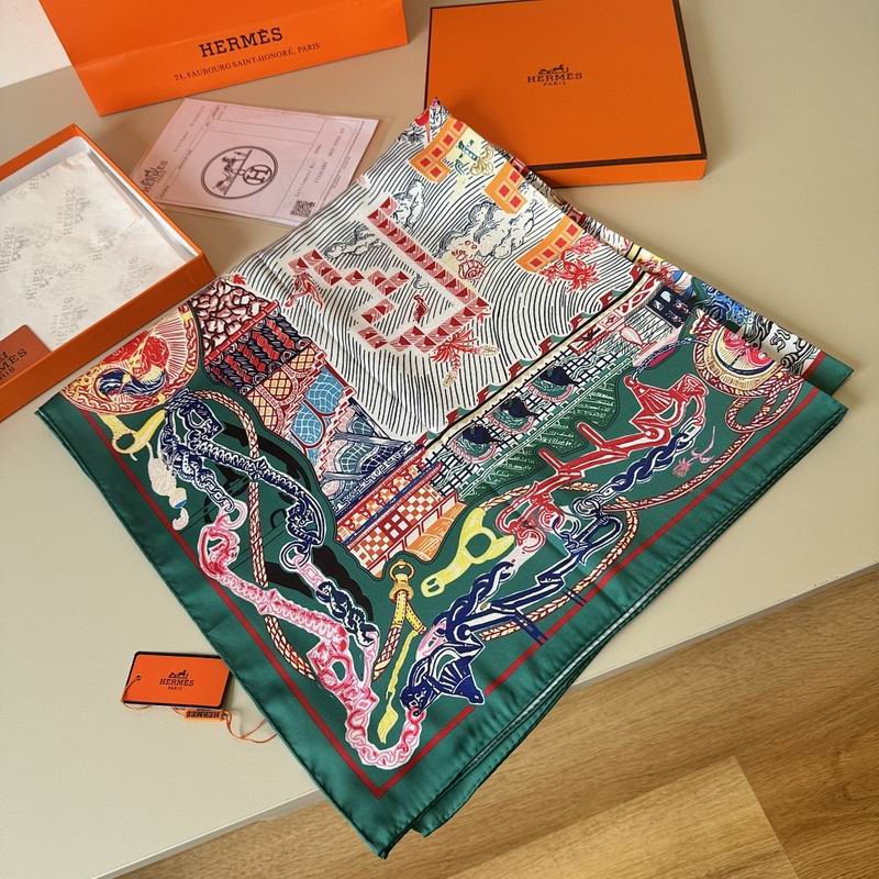 Hermes silk scarf hm (44)