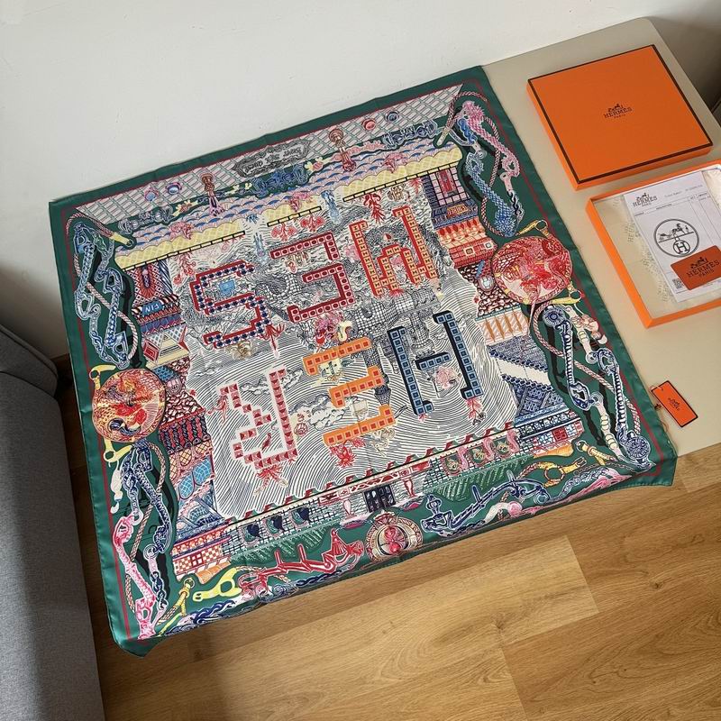 Hermes silk scarf hm (46)