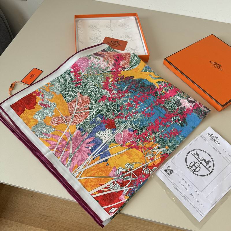 Hermes silk scarf hm (51)