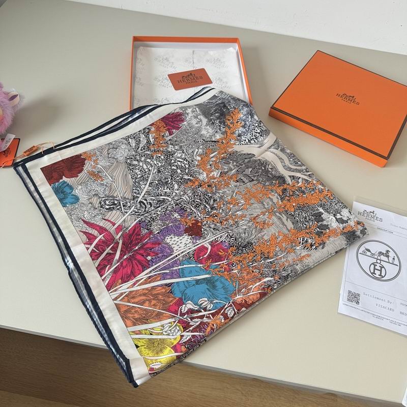 Hermes silk scarf hm (54)