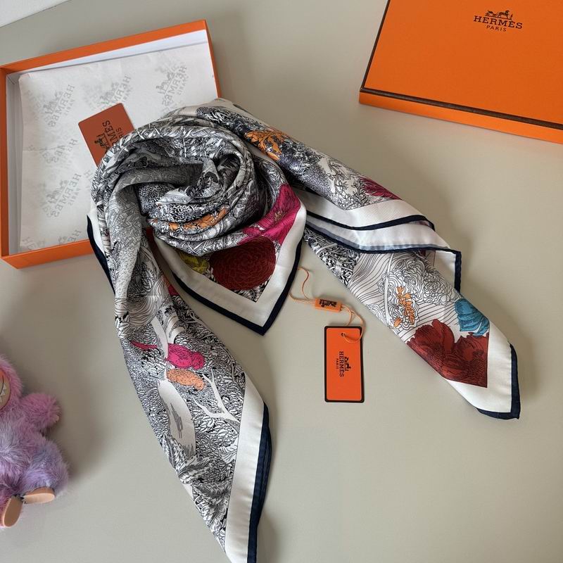 Hermes silk scarf hm (55)