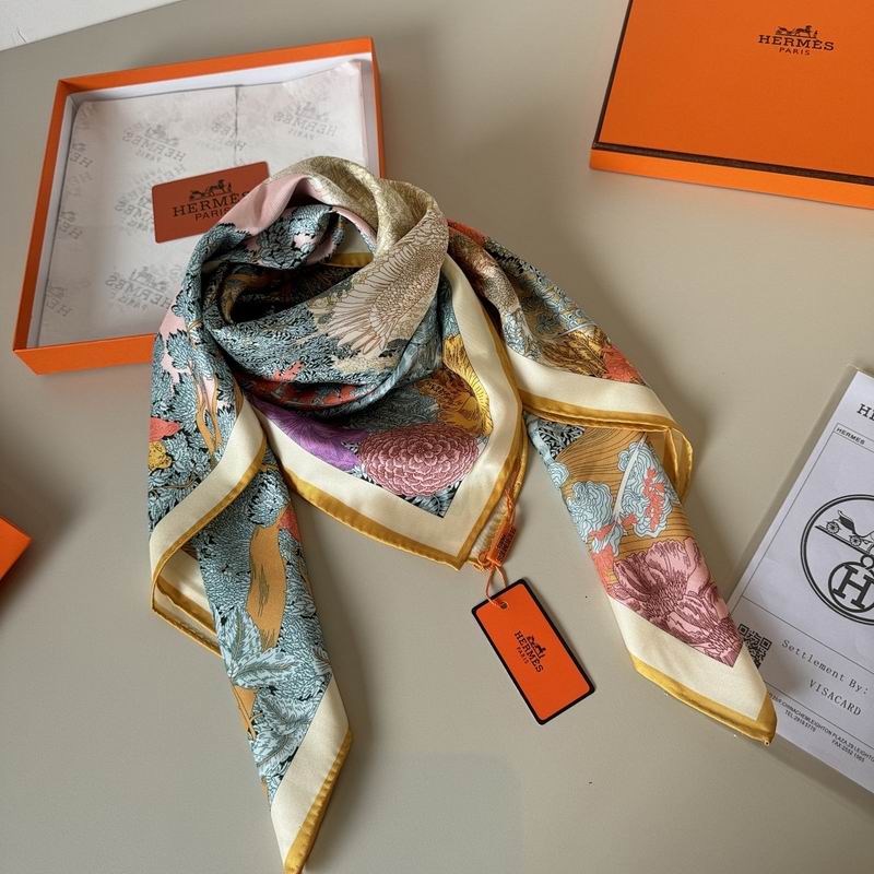 Hermes silk scarf hm (58)