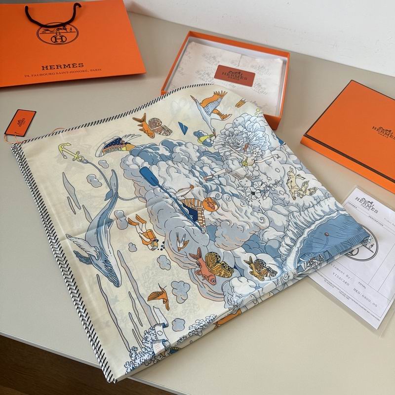 Hermes silk scarf hm (61)