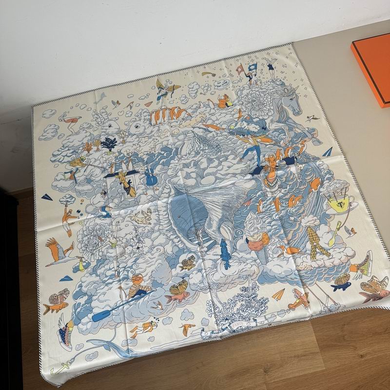 Hermes silk scarf hm (63)