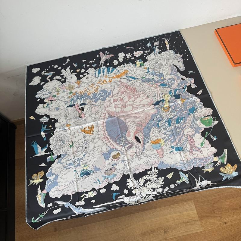 Hermes silk scarf hm (66)