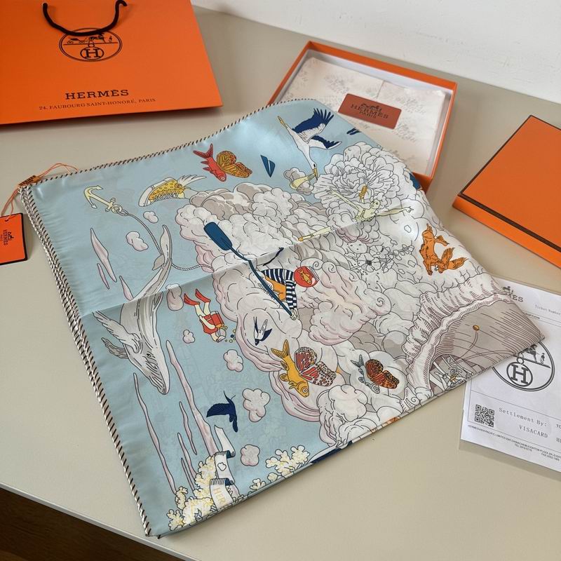 Hermes silk scarf hm (67)