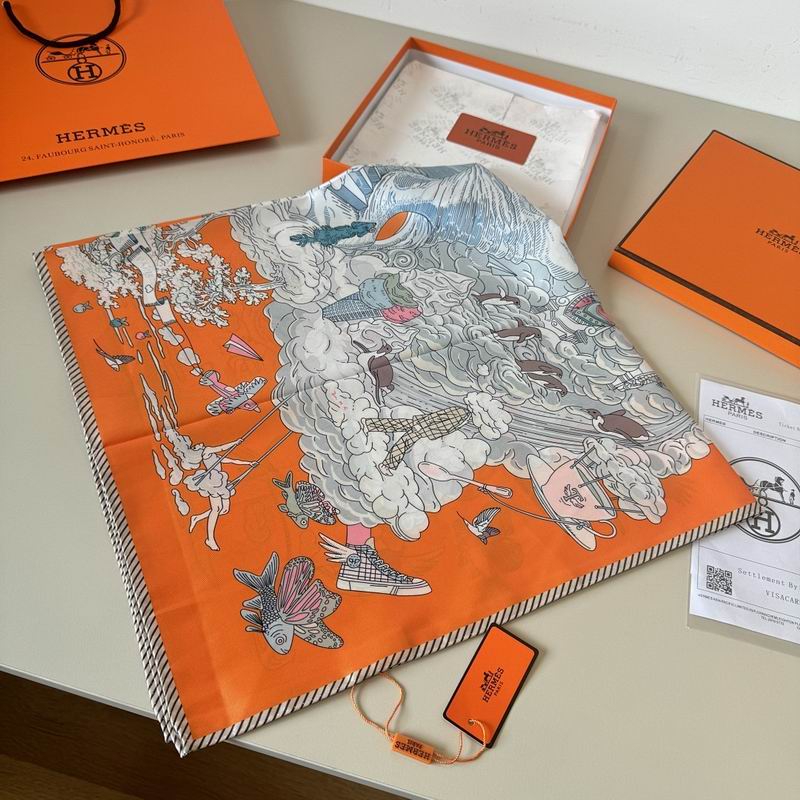 Hermes silk scarf hm (70)