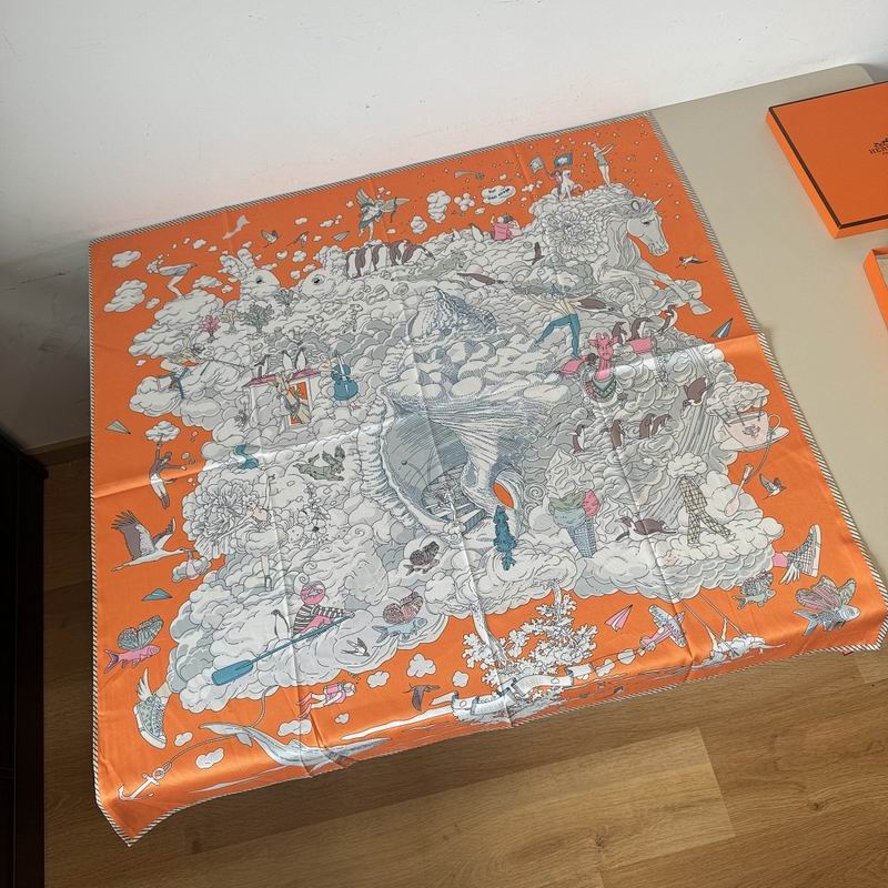 Hermes silk scarf hm (72)