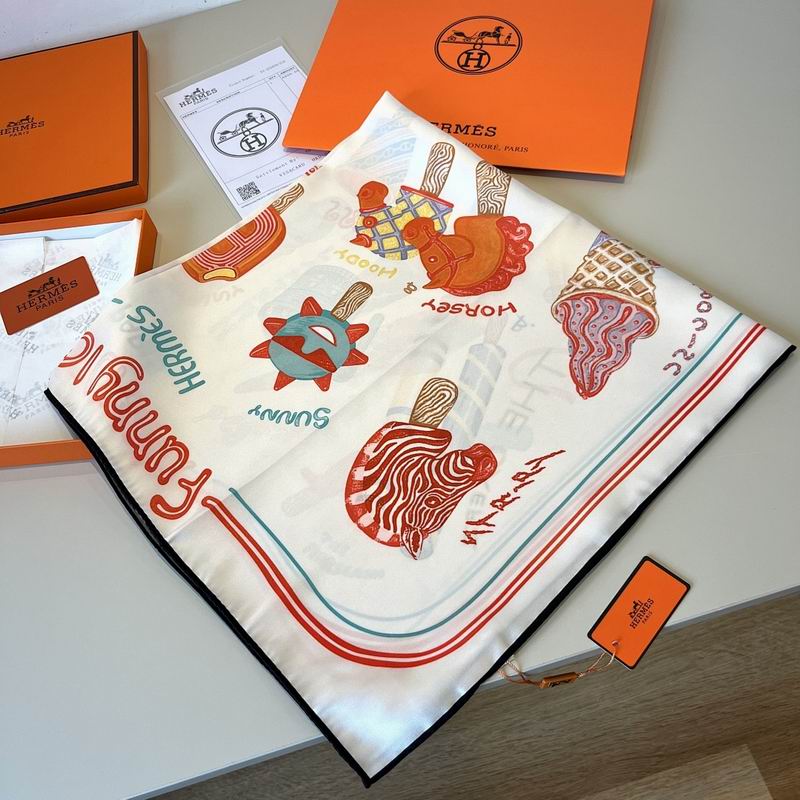 Hermes silk scarf hm (77)