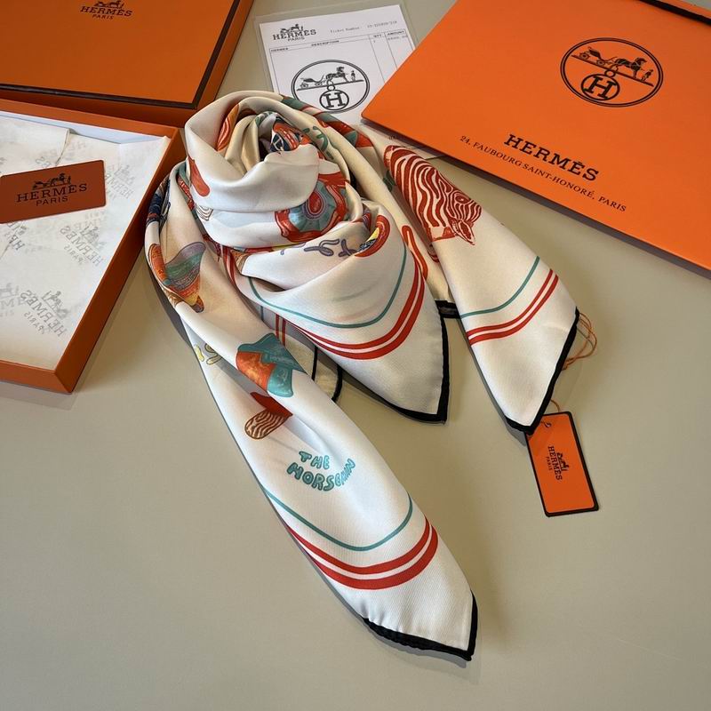 Hermes silk scarf hm (78)