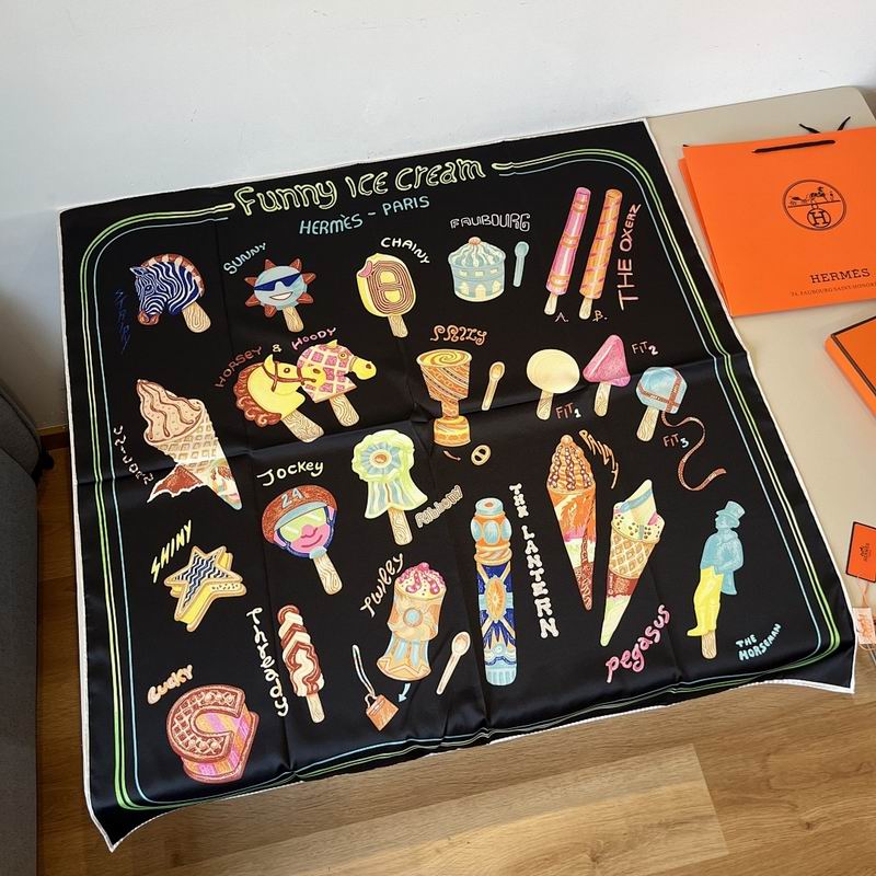 Hermes silk scarf hm (85)